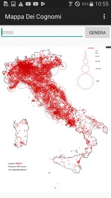 cognomi in italia distribuzione